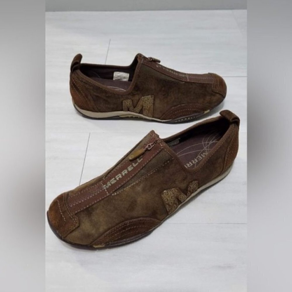 MERRELL Barrado Leather Chestnut Perf. Sneakers
